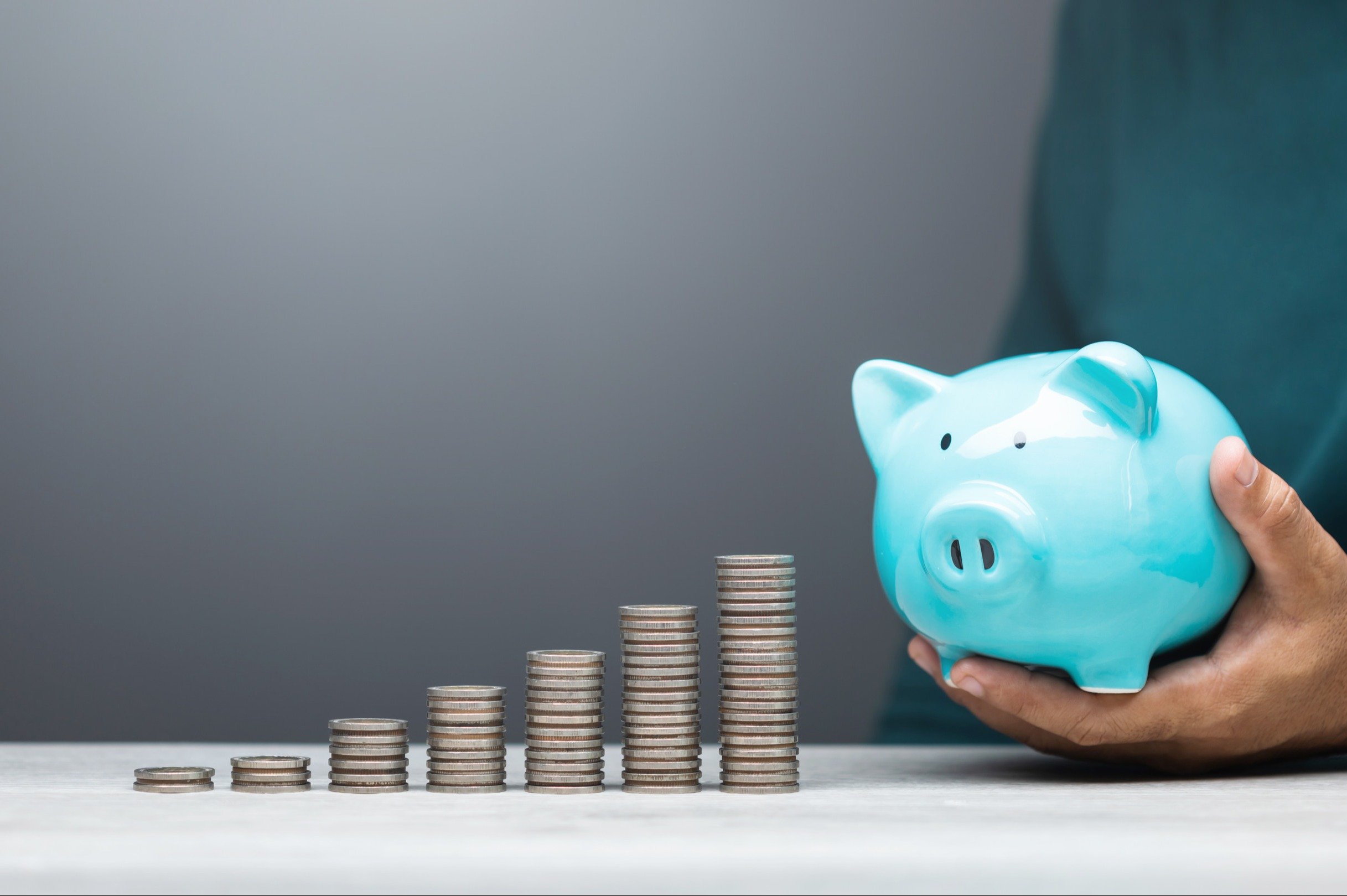 The concept of financial wellness benefits and save money. 